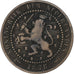 Países Baixos, William III, Cent, 1878, Utrecht, Cobre, VF(30-35), KM:107.1