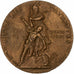 França, medalha, Ligue des Patriotes, 1882, Bronze, Dubois.H, AU(50-53)