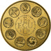França, medalha, Ecu Europa, 1979, Bronze Dourado, MS(64)