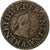 Francja, Henri IV, Denier Tournois, 1606, Paris, Miedź, VF(30-35)