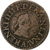 Frankreich, Henri IV, Denier Tournois, 1606, Paris, Kupfer, S+