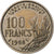 França, 100 Francs, Cochet, 1958, Paris, Coruja, Cobre-Alumínio, EF(40-45)
