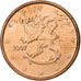 Finland, Euro Cent, 2007, Vantaa, Copper Plated Steel, PR+, KM:98