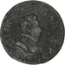 França, Henri III, Double Tournois, 1580, Paris, Cobre, VF(20-25), CGKL:84