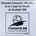 Francia, 10 Francs, Idéal du Football, Coupe du Monde 1998, 1996, MDP, FS