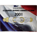 Francia, Coffret 1 c. à 20 frs., 2001, MDP, BU, N.C., FDC