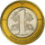 Vaticano, zeton, 1 E, Essai-Trial Benoit XVI, 2005, Bimetálico, EBC