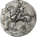 Calabria, Nomos, ca. 380-280 BC, Tarentum, Fourrée, Silver, VF(30-35)