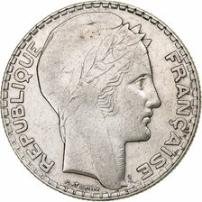 France, 10 Francs, Turin, 1937, Paris, Silver, EF(40-45), Gadoury:801, KM:878