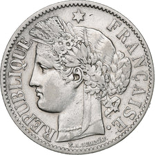 France, 2 Francs, Cérès, 1887, Paris, Silver, EF(40-45), Gadoury:530a