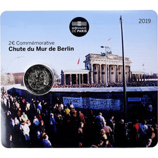 Francia, 2 Euro, Chute du Mur de Berlin, BU, 2019, MDP, Plata, FDC