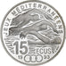 Frankrijk, 100 Francs-15 Ecus, Jeux Méditerranéens, 1993, MDP, Proof, Zilver