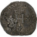 Francia, Henri II, Double Sol Parisis, 1550, Paris, Vellón, BC+, Gadoury:363