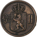 Noorwegen, Oscar II, 2 Öre, 1891, Bronzen, ZF, KM:353