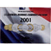 Francja, Coffret 1 c. à 20 frs., 2001, MDP, BU, ND, MS(65-70)