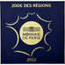 Francia, 200 Euro, Régions françaises, Prueba, 2012, MDP, Oro, FDC