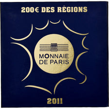 Francia, 200 Euro, Régions françaises, Prueba, 2011, MDP, Oro, FDC