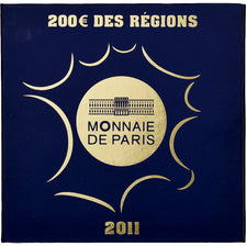 Francia, 200 Euro, Régions françaises, Prueba, 2011, MDP, Oro, FDC