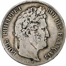 Francia, Louis-Philippe, 5 Francs, 1837, Paris, Argento, MB+, Gadoury:678