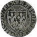 France, Charles VI, Blanc Guénar, 1389-1422, Romans, Billon, TB+, Duplessy:377A