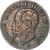 Włochy, Vittorio Emanuele II, Centesimo, 1867, Milan, Brązowy, AU(50-53)