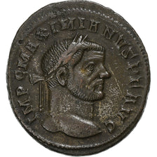 Maximianus, Follis, 296-297, Ticinum, Bronze, VZ, RIC:31b