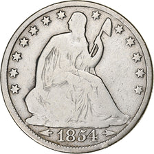 United States, Half Dollar, Seated Liberty, 1854, New Orleans, Silver, F(12-15)