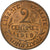 France, 2 Centimes, Daniel-Dupuis, 1919, Paris, Bronze, AU(55-58), KM:841