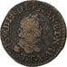 Francia, Louis XIII, Double Tournois, 1612, Nantes, Cobre, BC+