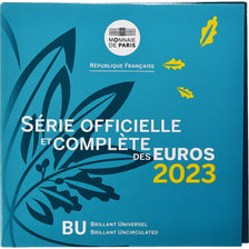 Francja, Coffret 1c. à 2€, 2023, Monnaie de Paris, BU, MS(65-70), ND