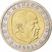 Mónaco, Rainier III, 2 Euro, 2001, Monnaie de Paris, Bimetálico, MS(63)