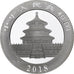 China, 10 Yüan, 1 oz, Panda, Bullion, 2018, Proof, Silver, MS(63), KM:2410