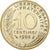 Francia, 10 Centimes, Marianne, 1988, Paris, Aluminio - bronce, SC, Gadoury:293