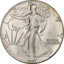 Estados Unidos, 1 Dollar, 1 Oz, Silver Eagle, 1987, Philadelphia, Plata, SC+