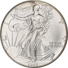 États-Unis, 1 Dollar, 1 Oz, Silver Eagle, 1993, Philadelphie, Argent, SPL+