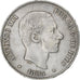 Hiszpania, Philippines, Alfonso XII, 50 Centimos, 1885, Manila, Srebro