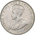 Colonias del Estrecho, George V, 50 Cents, 1920, Bombay, Plata, MBC, KM:35.1