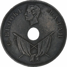 Sarawak, Charles J. Brooke, Cent, 1896, Heaton, Miedź, EF(40-45), KM:7