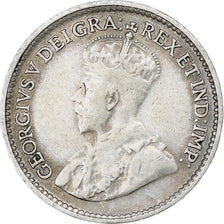 NEWFOUNDLAND, George V, 5 Cents, 1929, London, Zilver, ZF, KM:13