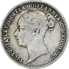 Reino Unido, Victoria, 6 Pence, 1878, London, Prata, VF(30-35), KM:751