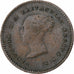 Reino Unido, Victoria, 1/4 Farthing, 1853, London, Cobre, MBC, KM:737