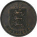 Guernsey, Victoria, 4 Doubles, 1885, Heaton, Bronze, EF(40-45), KM:5