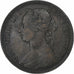 Regno Unito, Victoria, 1/2 Penny, 1893, London, Bronzo, BB, KM:754