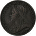 Verenigd Koninkrijk, Victoria, Farthing, 1901, London, Bronzen, FR+, KM:788