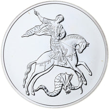 Rusland, 3 Roubles, Saint George the Victorious, 2010, Moscow, Zilver, FDC