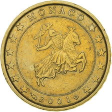 Monaco, Rainier III, 10 Euro Cent, 2001, Paris, Nordic gold, MS(63)