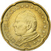 Vatican, Jean-Paul II, 20 Centimes, 2002, Rome, Nordic gold, MS(63), KM:345