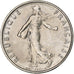 Francja, 1/2 Franc, Semeuse, 1966, Paris, Nikiel, MS(63), Gadoury:429, KM:931.1