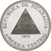 Nicaragua, 100 Cordobas, Earthquake Relief, 1975, Llantrisant, Proof, Silver