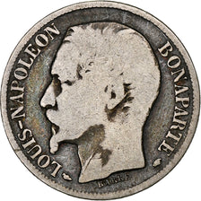 Francia, Louis-Napoléon Bonaparte, Franc, 1852, Paris, Plata, BC, Gadoury:458